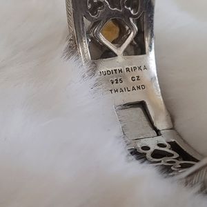 Judith Ripka SS Bangle Multi Stones